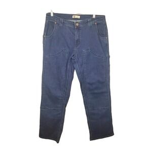 Dickies Jeans Womens 34x31 Blue Double Knee Carpenter Work Denim Workwear